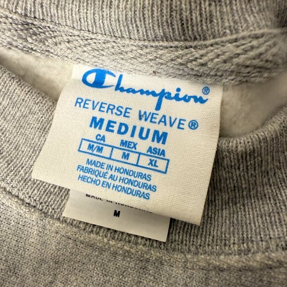Monstrous Flagship Champion Sweatshirt Crewneck Reverse Weave Light Gray Sz Med - Picture 2 of 6